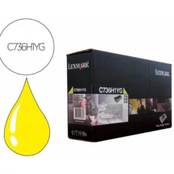TONER LASER LEXMARK C736H1YG AMARILLO 10000 PAGINAS