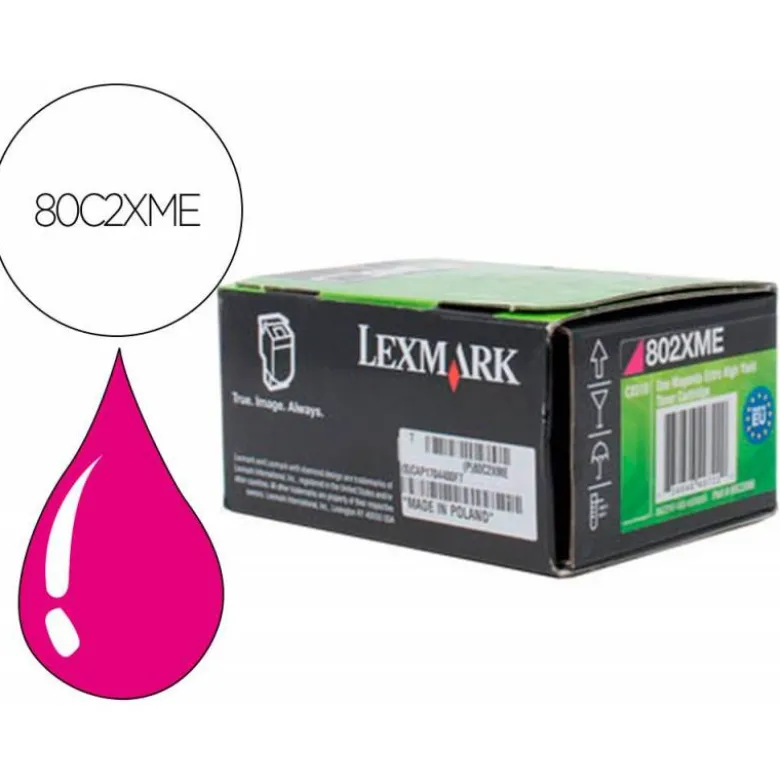 TONER LASER LEXMARK 80C2XME MAGENTA 4000 PAGINAS