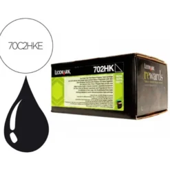 TONER LASER LEXMARK 702HKE NEGRO 4000 PAGINAS