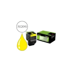 Toner Lexmark 70C20Y0 color amarillo