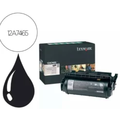 TONER LEXMARK LASER 12A7465 COLOR NEGRO