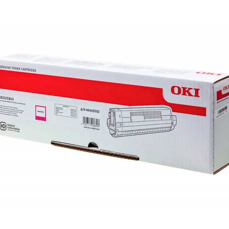 TONER OKI LASER 46443102 C833 / C843 MAGENTA 10000 PAGINAS