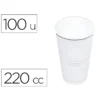 VASO DE PLASTICO BLANCO 220 CC PAQUETE DE 100 UNIDADES