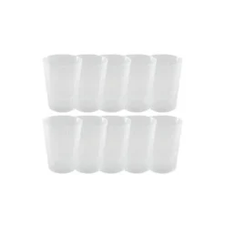 VASO DE PLASTICO REUTILIZABLE TRANSPARENTE 550 ML PAQUETE DE 10 UNIDADES
