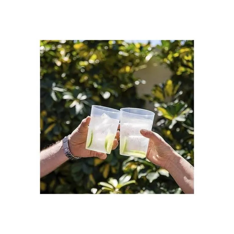 VASO DE PLASTICO REUTILIZABLE TRANSPARENTE 550 ML PAQUETE DE 10 UNIDADES