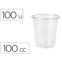 VASO DE PLASTICO TRANSPARENTE 100 CC PAQUETE DE 100 UNIDADES