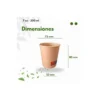 Vaso termico carton 200 cc Paquete de 50 unidades