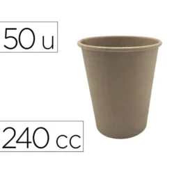 VASO TERMICO CARTON KRAFT 240 CC PAQUETE DE 50 UNIDADES
