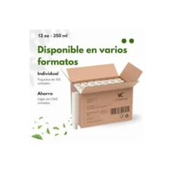 VASO DE CARTON BIODEGRADABLE BLANCO 360 CC PAQUETE DE 40 UNIDADES