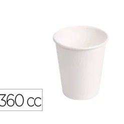 VASO DE CARTON BIODEGRADABLE BLANCO 360 CC PAQUETE DE 40 UNIDADES