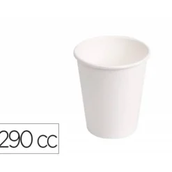 VASO DE CARTON BIODEGRADABLE BLANCO 290 CC PAQUETE DE 50 UNIDADES