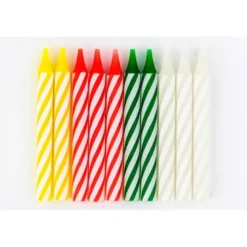 VELAS CUMPLEAÑOS CON SOPORTE BLISTER DE 20 UNIDADES COLORES SURTIDOS
