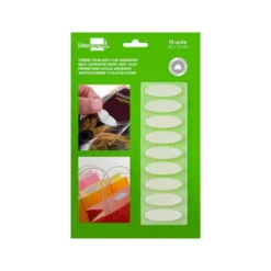 VELCRO AUTOADHESIVO OVALADO LIDERPAPEL QUITA Y PON BLANCO 35X12 MM BLISTER DE 18 UNIDADES