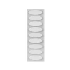 VELCRO AUTOADHESIVO OVALADO LIDERPAPEL QUITA Y PON BLANCO 35X12 MM BLISTER DE 18 UNIDADES