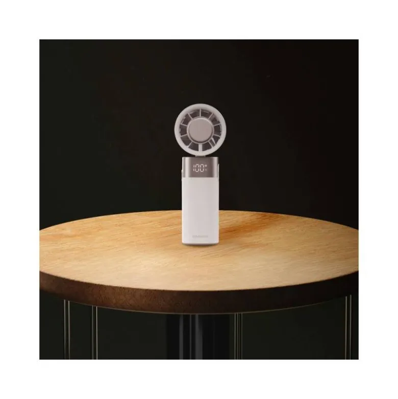 VENTILADOR DE MANO DAEWOO HIGH POWER 10W 80 VELOCIDADES RECARGABLE COLOR BLANCO