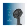 VENTILADOR DE MANO DAEWOO HIGH POWER 5W 3 VELOCIDADES RECARGABLE USB-C COLOR NEGRO