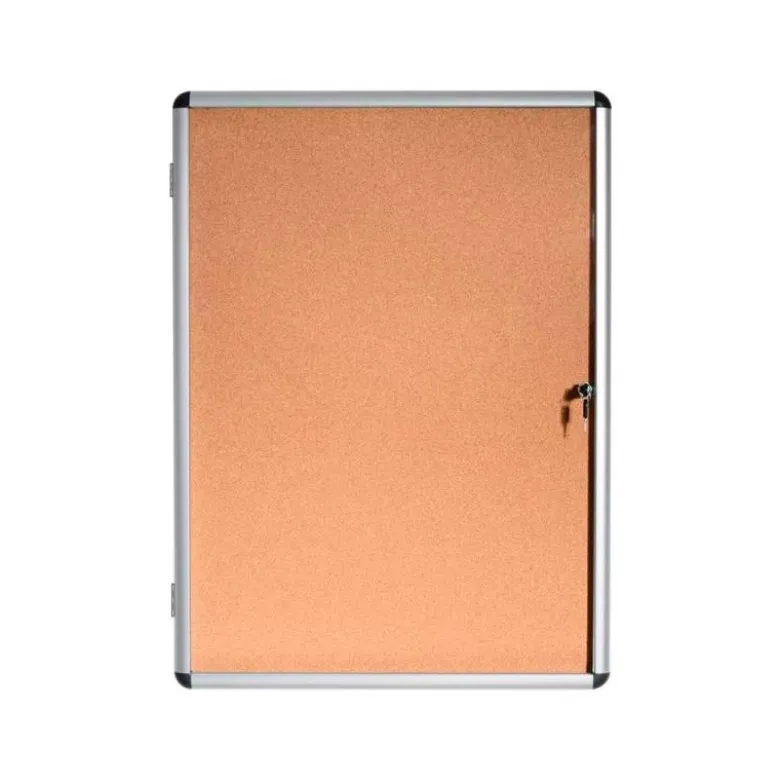 VITRINA DE ANUNCIOS BI-OFFICE FONDO CORCHO DE INTERIOR MARCO DE ALUMINIO 720X981 MM