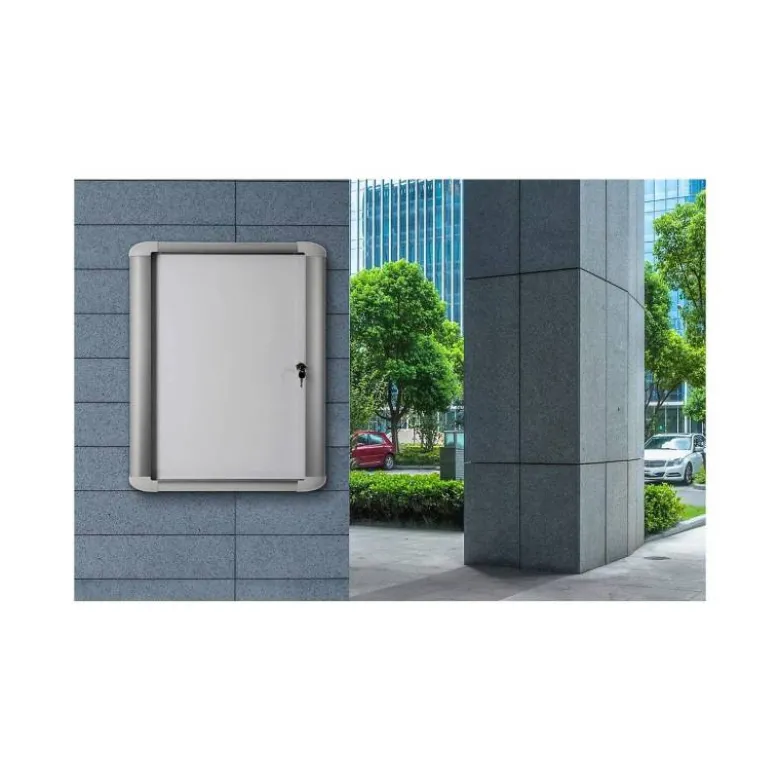 Vitrina de anuncios bi-office new gen magnetica acero lacado 9xa4 para interior color negro 696x933x36 mm