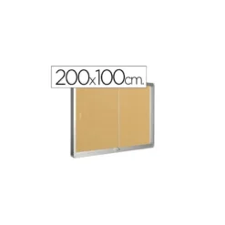 Vitrina de anuncios q-connect marco de aluminio medidas 1000 x 2000 mm.