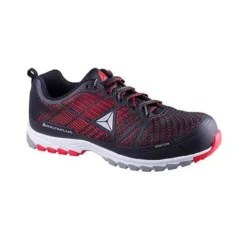 Zapatos de seguridad de Poliuretano marca DeltaPlus Negro y Rojo talla 46