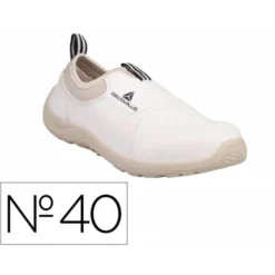ZAPATOS DE SEGURIDAD DELTAPLUS MICROFIBRA PU SUELA PU MONO-DENSIDAD COLOR BLANCO TALLA 40