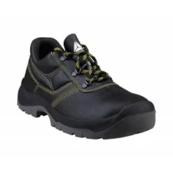 ZAPATOS DE SEGURIDAD DELTAPLUS PIEL CRUPON PIGMENTADA SUELA PU BI DENSIDAD COLOR NEGRO TALLA 44