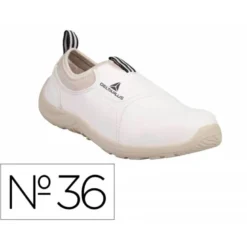 ZAPATOS DE SEGURIDAD DELTAPLUS MICROFIBRA PU SUELA PU MONO-DENSIDAD COLOR BLANCO TALLA 36