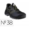 ZAPATOS DE SEGURIDAD DELTAPLUS PIEL CRUPON PIGMENTADA SUELA PU BI DENSIDAD COLOR NEGRO TALLA 38