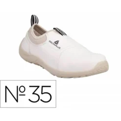 ZAPATOS DE SEGURIDAD DELTAPLUS MICROFIBRA PU SUELA PU MONO-DENSIDAD COLOR BLANCO TALLA 35